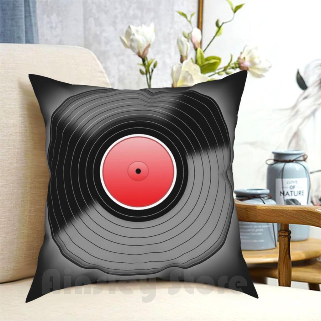Vinyl Record  Pillow Case Printed Home Soft DIY Pillow Cover Record Record Store Day Music Vinyl Single Pop Music Music