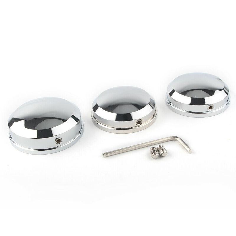 Motorcycle Front Upper Top Fork Stem Nut Caps Cover CNC Aluminum Chrome Black For Harley XL FXD FXDL FXDS FLSTC