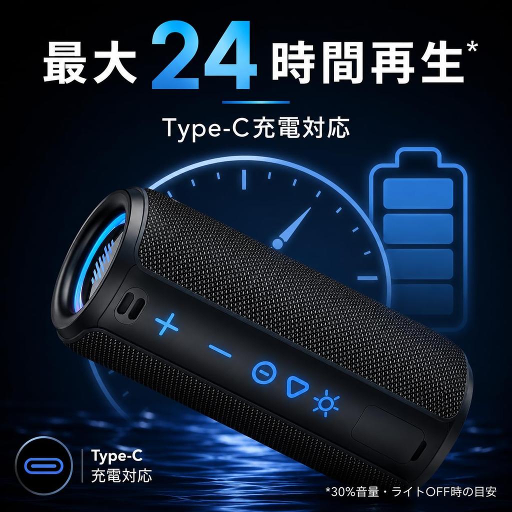 Bluetooth Speaker 25W High Output [DSP Equipped, Bass 3.0 Deep Bass] Bluetooth 5.4 Portable Wireless Speaker Up To 24 Hours Playback IPX7 Waterproof T