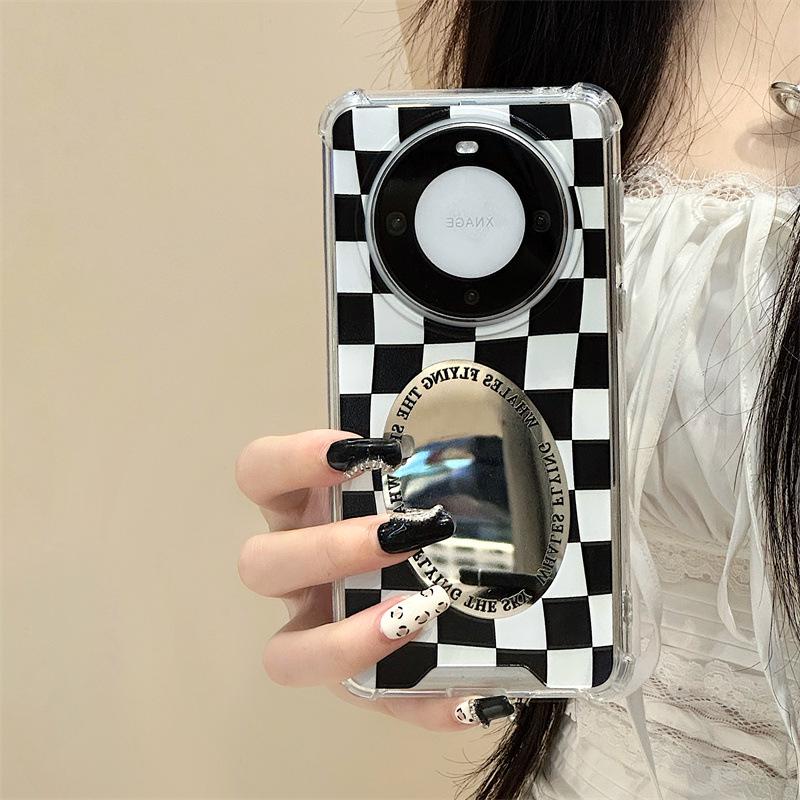 Zhitai P60 Chessboard Mirror Case for Huawei Mate60, 50/40Pro, Nova11/10/9/8