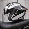 Smart LED Tail Light Motorcycle Helmet 3/4 Open Face ABS Full Protection Universal Fit Men Women