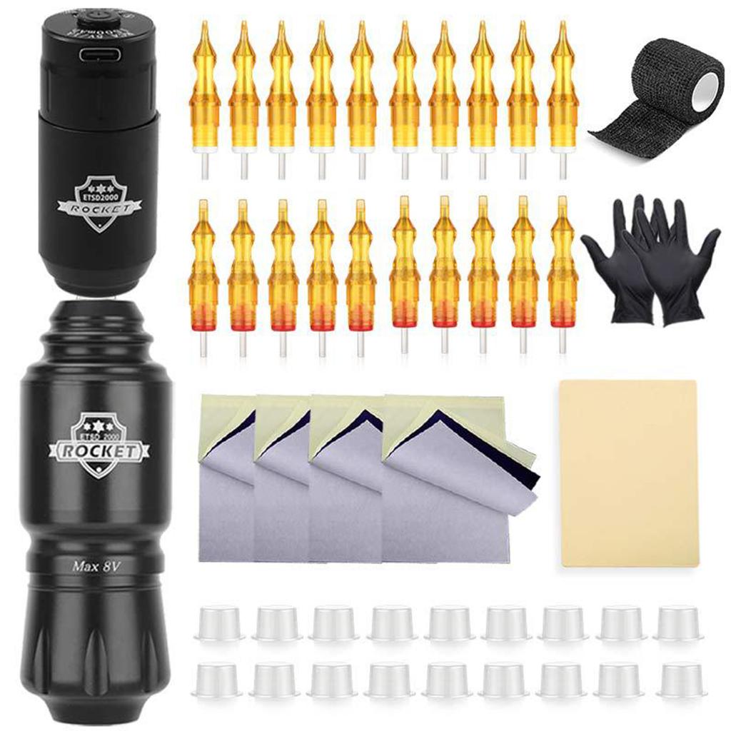 Tattoo Maschine Kit Rotary Motor Tattoo Stift Tattoo Netzteil 5RM5RL Integrierte Nadel Transfer