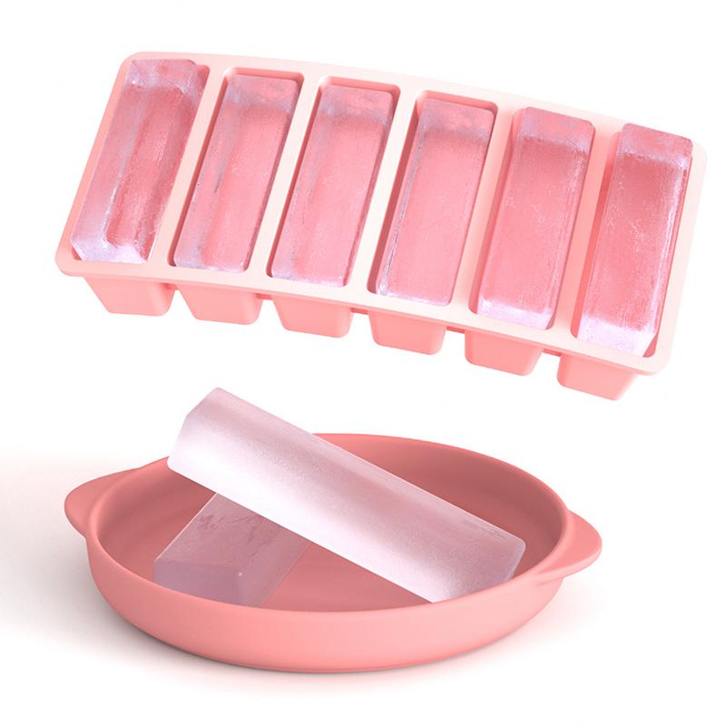 Silikonové formy Mrazicí tác Polévka 6 přihrádek Úložné boxy Jídlo Jídlo Omáčka Mrazicí nádoba s víkem Mražené kuchyňské pomůcky