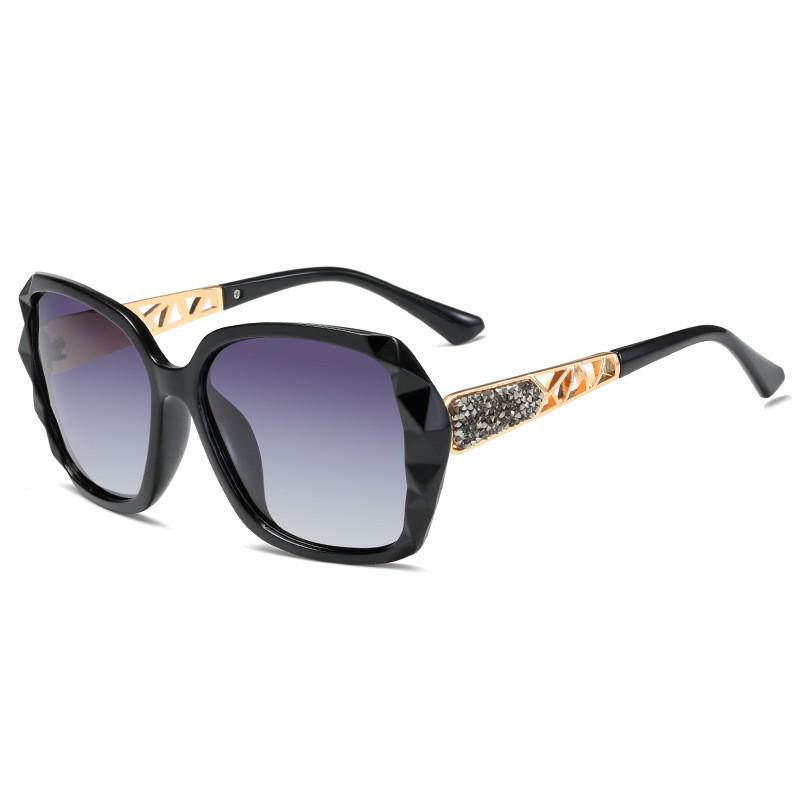Gafas de Sol Polarizadas con Pedrería para Mujer - Protección UV Elegante, Estilo Retro