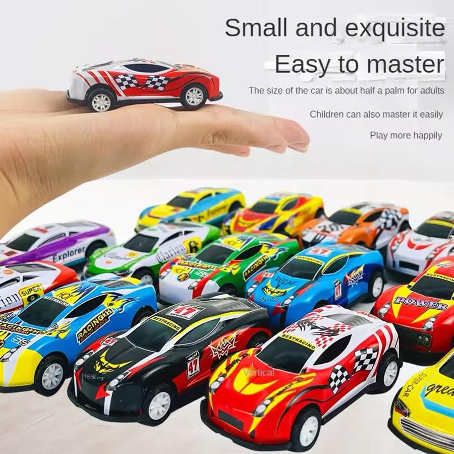 50/60pcs Mini Alloy Car Model Set with Storage Box Die Cast Car Toy Sliding Racing Model Inertial Car Storage Box Set Child