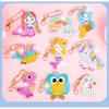 SHEFEITE Diamond Painting for Kids - 15pcs DIY Keychain Craft Kit - Ages 5+ Multicolor
