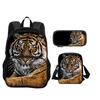 Zaino Zainetto Astuccio Borsa a tracolla Tigre con stampa animale Set da 3 pezzi regalo perfetto per la scuola i compleanni di ragazzi e ragazze