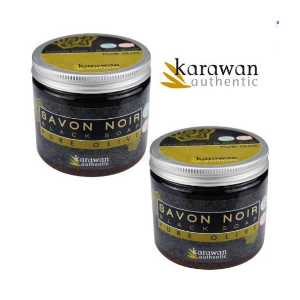 Caravan Black Olive Soap (Authentic French) — 200 ml × 2