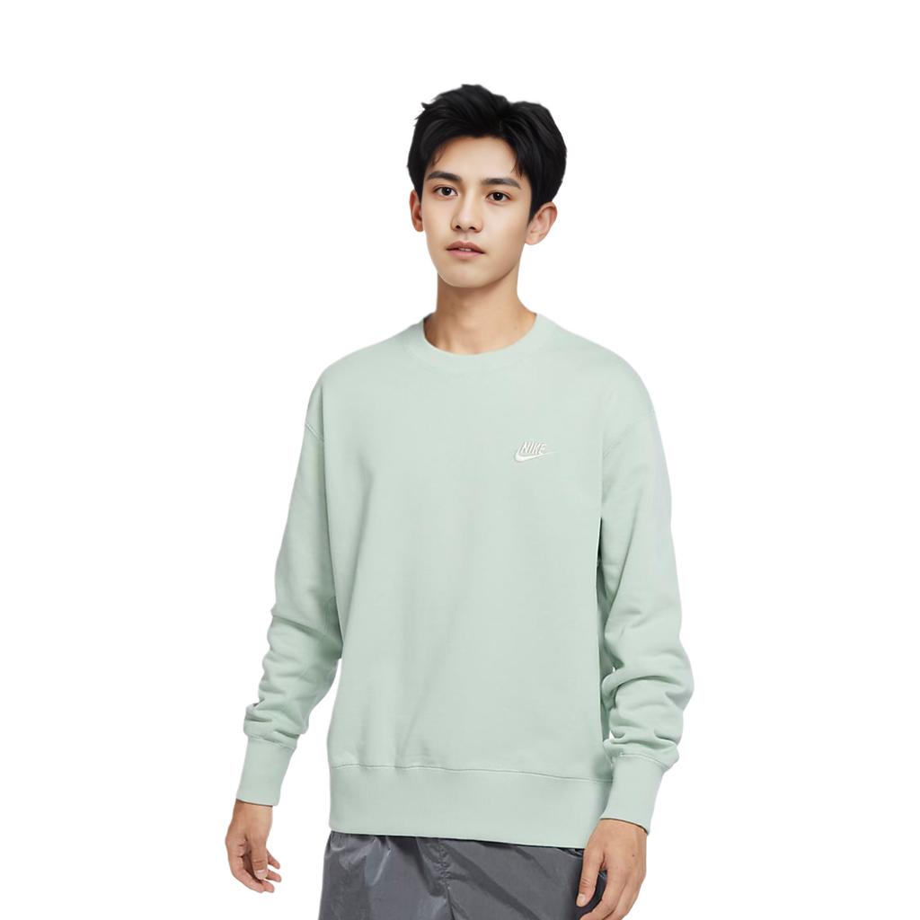 Nike Sweatshirts Men's Light Green Crew Neck Moderate Regular DA0022-017