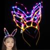 LIKENNY Leuchtendes Stirnband, Halloween Cosplay Idee Spielzeug, Hasenohren, LED Haaraccessoire, Party Dekoration, Maskenball, Schulfest, Party,