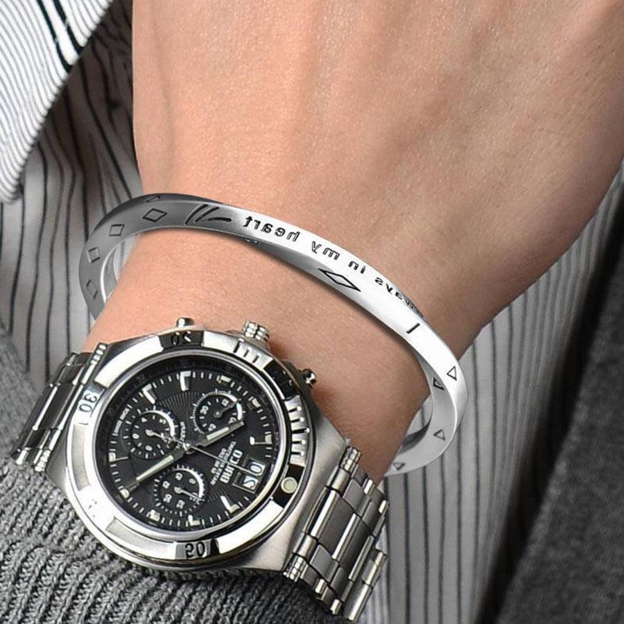 Vintage Twisted Open Bangle For Men Viking Wrap Bracelet Couple Jewelry Hiphop Rock Cool Riding Hand Accessories Gift For Lovers