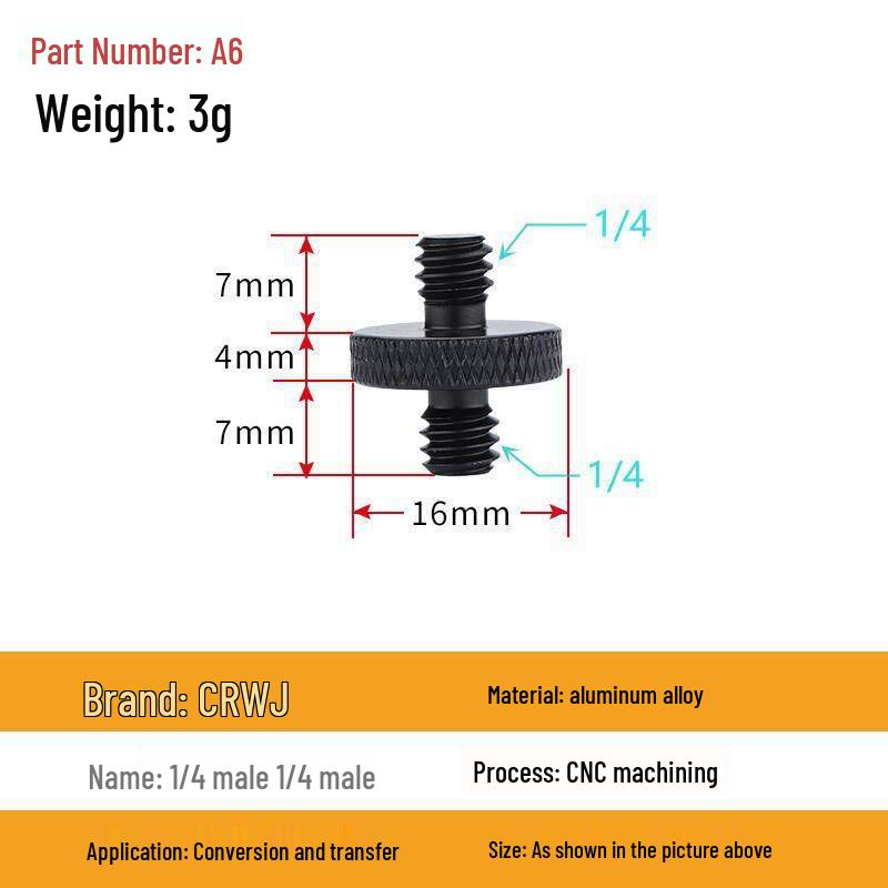 1/4 to 3/8 M4 M5 M6 M8 Screw Adapter for Tripod, Pan/Tilt Camera, Hot Shoe Mount & Light Stand