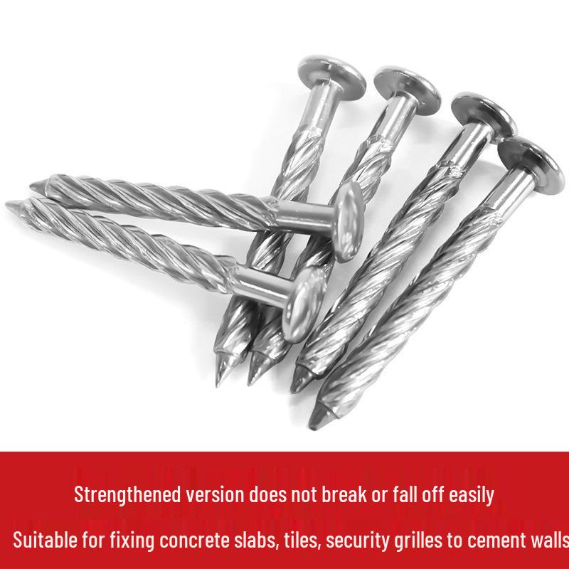 304 Stainless M8 Flat Round Head Self-Tapping Anti-Theft Cement Nail with Galvanized Finish
