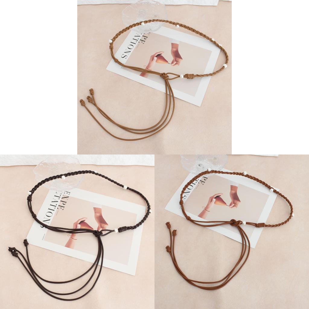 Bohemian Vintage Beaded Waist Belt For Women With Tie Closure For Casual Wear