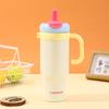 Bingba Cup with Tea Warehouse Stainless Steel Vacuum Thermos Cup Car Portable Straw Cup Business Gifts