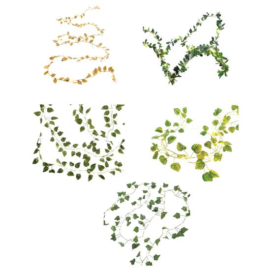 LED Ivy Leaf String Lights with Realistic Vines Decorative Fairy Lights Battery Powered Mood Lighting for Home Wedding Bedroom Holiday Patio Decor