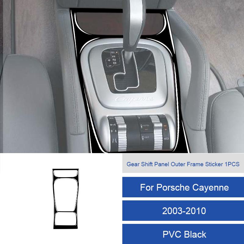 Per Porsche Cayenne 2003 2004 2005 2006 2007 2008 2009 2010 Pannello Adesivo Leva Cambio Console Centrale Morbido in Fibra di Carbonio / PVC