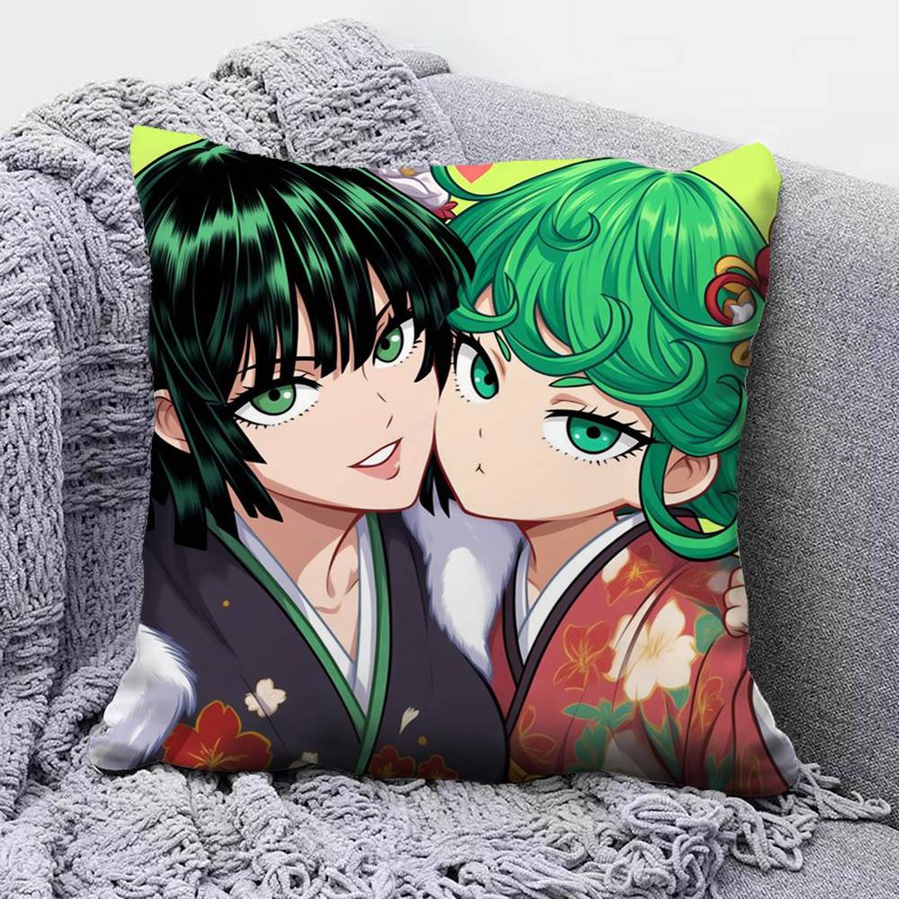 

Anime TTatsumaki One Punch Man Pillow Covers Home Sofa Cushion Covers and Aecorative Custom 30X30cm