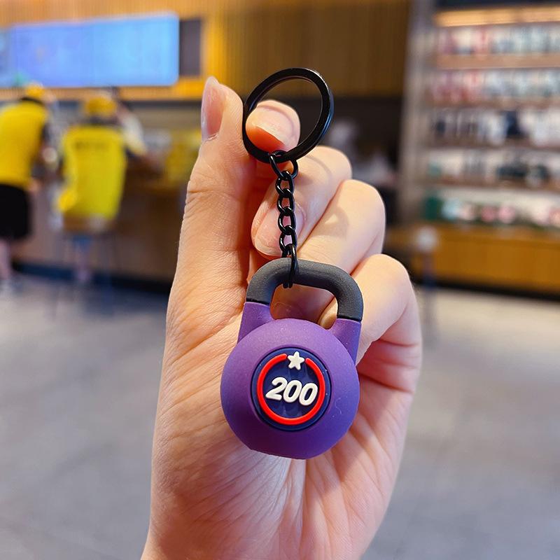 Nowy Gryf Silikonowy Hantel Prezenty dla Miłośników Siłowni Trenera Fitness Plecak Zawieszka do Samochodu