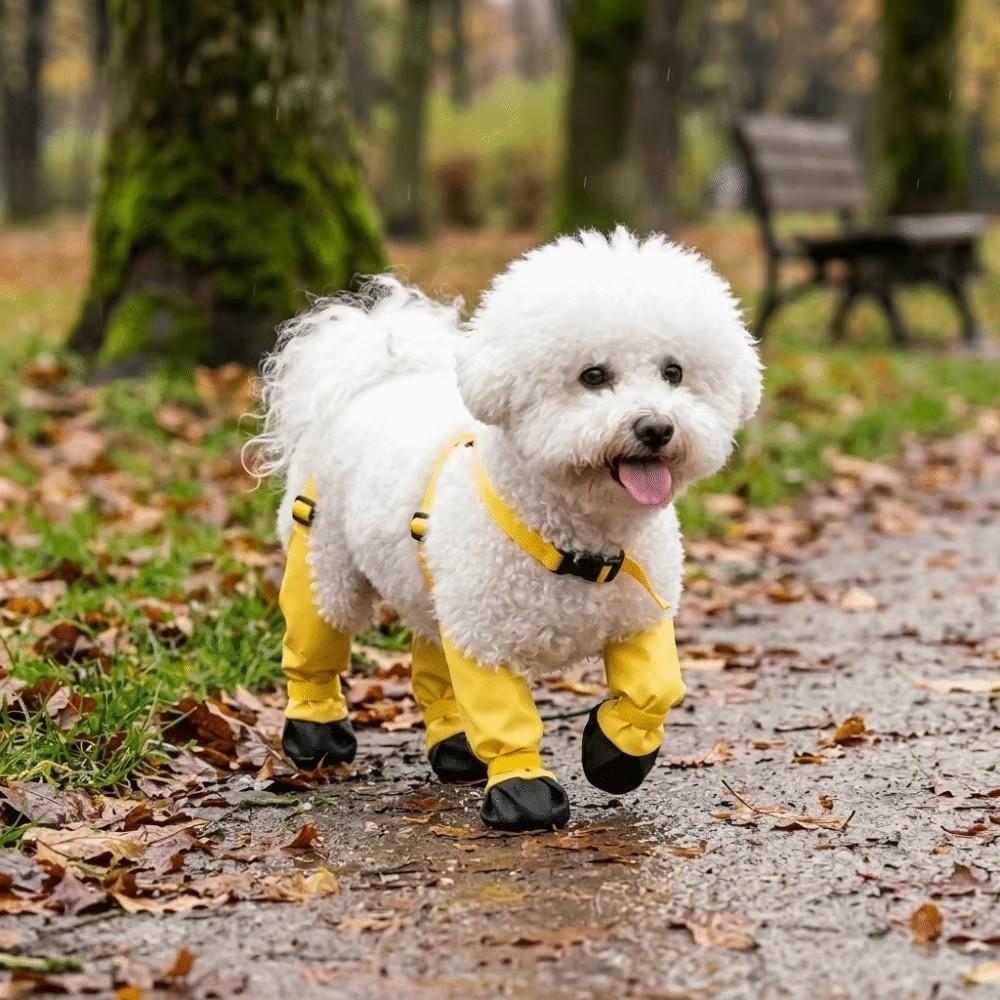 Waterproof Dog Suspender Boots Adjustable Fit Pet Paw Protector Dog Rain Booties Dog Accessories
