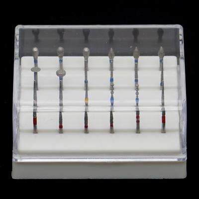 24 Stück Dental Diamantbohrer Set mit Aufbewahrungsbox Polieren Zahnmedizinische Ausrüstung für Hochgeschwindigkeits-Handstück Laborwerkzeug