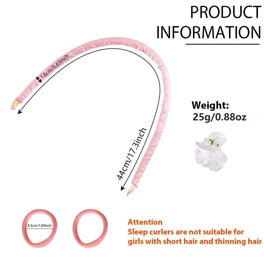 Heatless Curling Rod Headband Soft Hair Curlers No Heat Hair Rollers Lazy Curls Sleeping Overnight Flexi Rods Hair Styling Tools