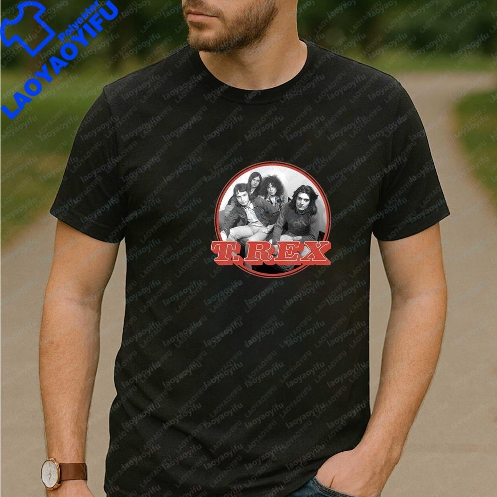 New Style Tops and Tshirts Featuring The British Rock Band TRex Shortsleeved Comfortable Tshirts for Both Unisex and Unisex