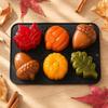 Silicone Baking Mold for Mousse Pudding Jelly Cake with Pumpkin Maple Leaf Floral Shapes Suitable for French Style Desserts and Aromatherapy Candles