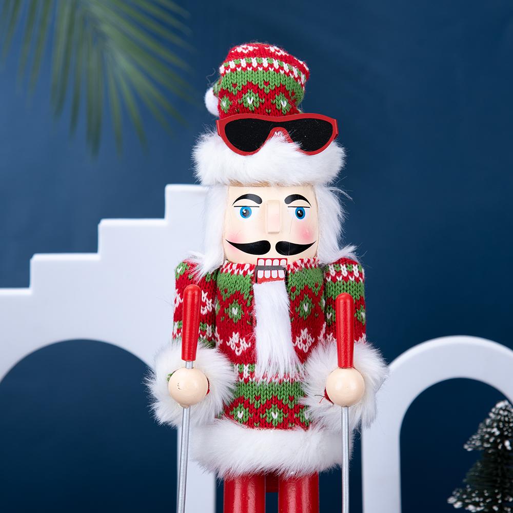 Skiing Style Christmas Nutcracker Figurine