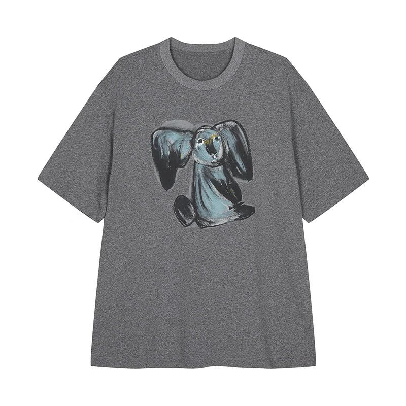 JNBY 2026 Summer Animal Print Loose Cotton T-shirt