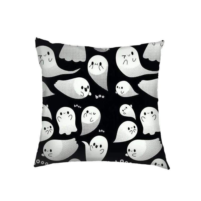 Halloween Vampire Bat Ghost Decoration Pillow Set Is Suitable for Home Living Room Sofa Cushion Sleeve Bedroom Decoration