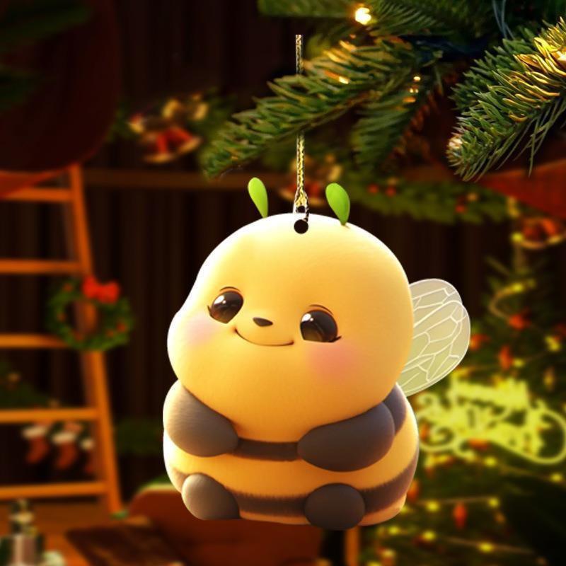 2d Bee Unique Pendant In Cheerful Colors Exciting Backpack Accessory And Decor Car