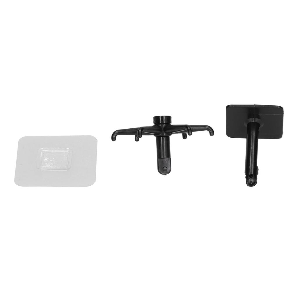 No Punch Unique Shape Hook Rotatable Storage Holder Wall Hanger for Home Bathroom(White )