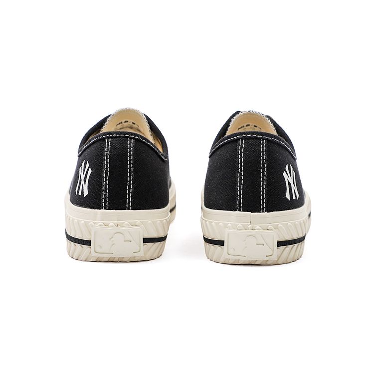 MLB Playball Origin Comfortable Versatile Non-Slip Wear-Resistant Low-Top Canvas Shoes Unisex Sneaker Black 3ACVVA11N-50BKS