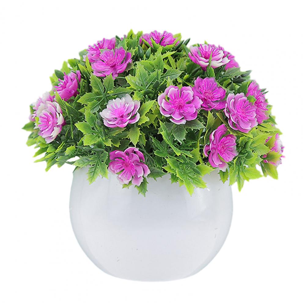 14 x 13 cm große künstliche Topfpflanze, realistische Bonsai-Figur, grüner Eukalyptus, für Zuhause, Büro, Terrasse, Schreibtisch, Garten.