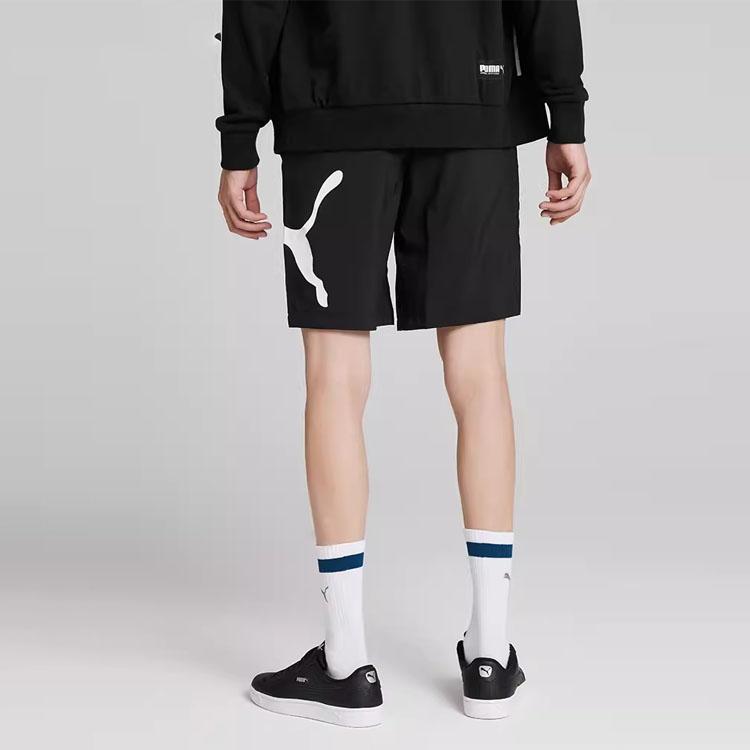 Puma Ess Logo Print Running Classic Loose Casual Shorts Men Bottoms Black 846007-01