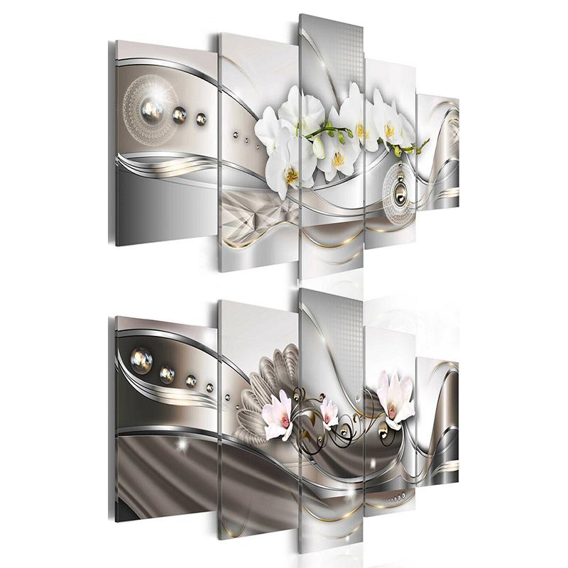 5 ks Moderní Květinové Plátno Malba Nástěnné Umění Nástěnné Obrazy Moderní Obývací Pokoj Tisk Nástěnné Umění Plátno Malba Domácí Dekorace