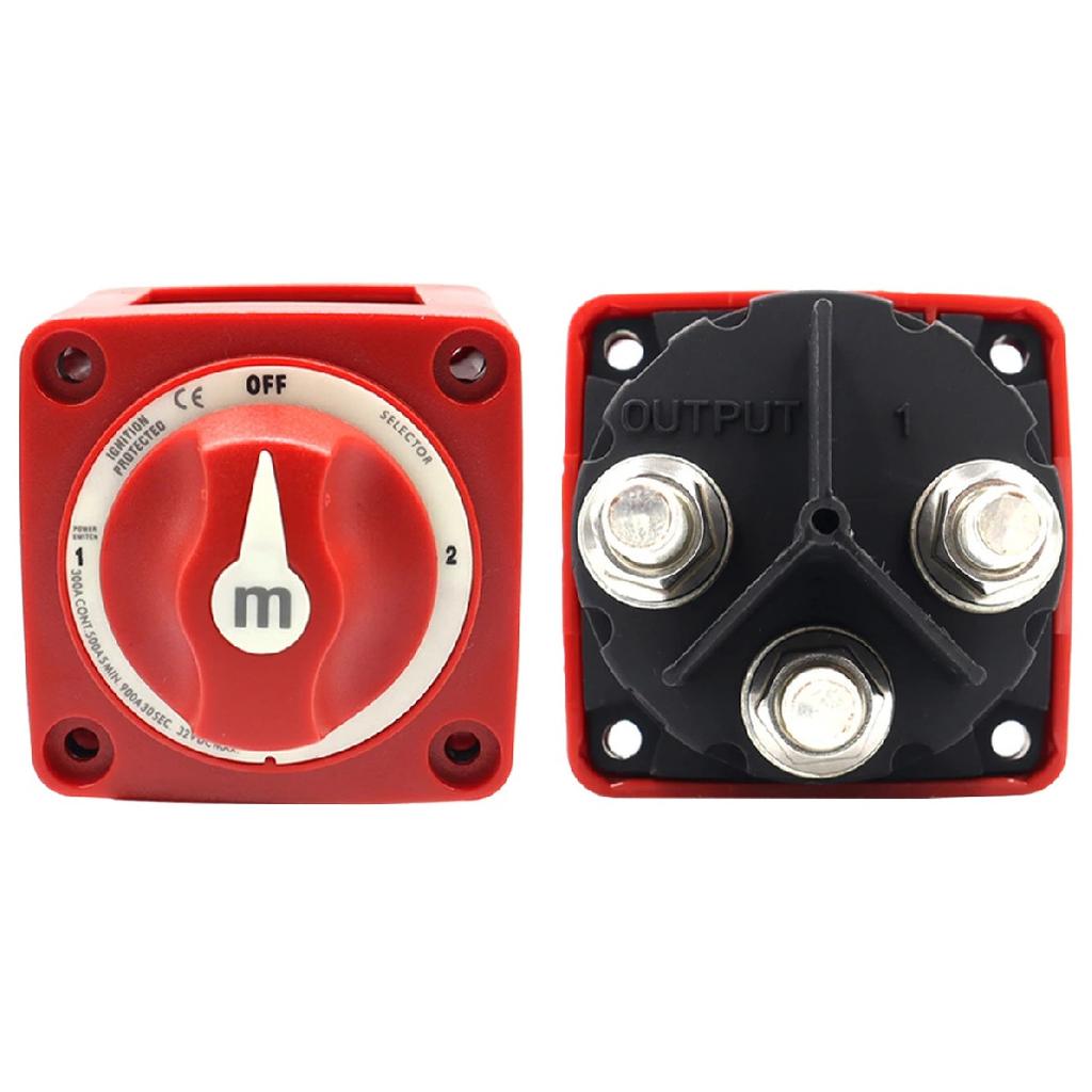 2/3/4 Position M-Series Mini Switch Cut Single Dual On/Off Marine Boat 12-48V 100-300A Battery Switch Isolator Disconnect Rotary