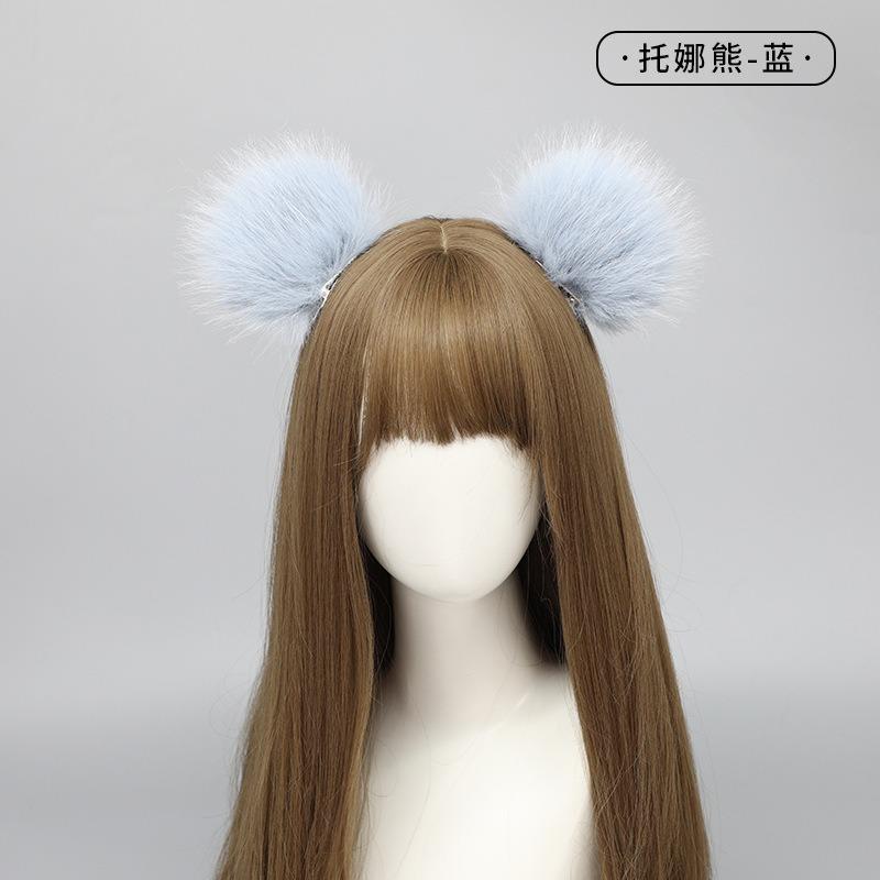 A cute bear ear hairpin plush olita headdress tona bear ear hairpin hair accessory