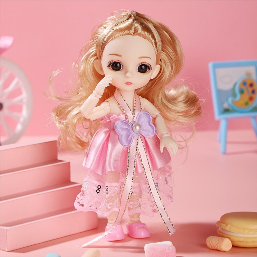 Cute Sweet Face BJD Doll 13 Joints Movable Doll Cute 1/12 Princess Doll Girl Gift
