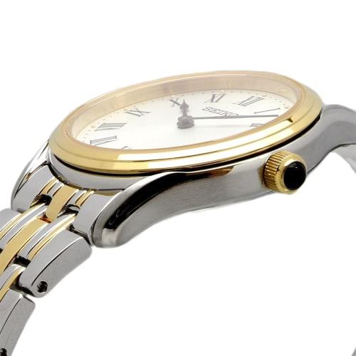 Seiko SWR070 Quartz Women's Watch, Made in Japan, Sapphire Crystal, Silver and Gold, Overseas Model
