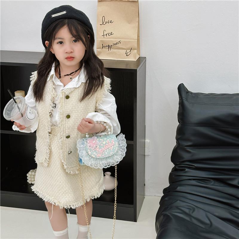 Stylish Korean Mini Floral Sequin Handbag For Girls Perfect For Daily Use And Fashionable Accessories