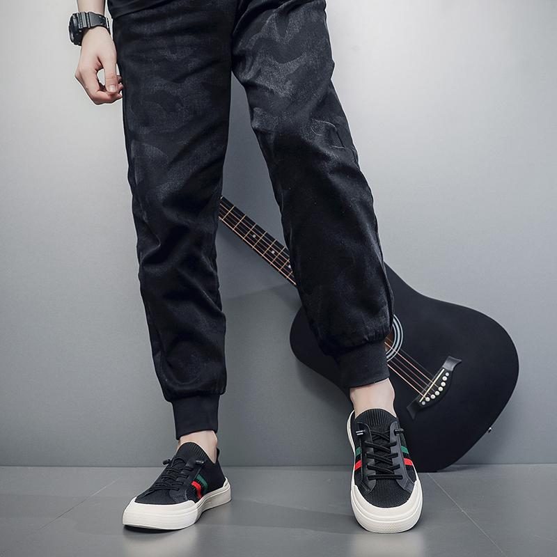 2025 New Men's Casual Mesh Sports Shoes - Summer Breathable Running Shoes with Color Blocked Stripe Design Flat Shoes Designer