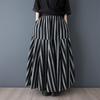 Plus Size High Waist Vintage Stripe Spring Summer Autumn Casual Loose Maxi Long for Woman Skirts Womens Skirt