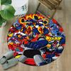 1pc UFO Robot Grendizer6 Print Round Carpet Chair Round Carpet Suitable for Bedroom Living Room Home Decorative Carpet