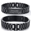 Vnox Assorted Bible Verse Bracelets for Men,Engraved Religious Scripture Quote Wristband,Faith Prayer Christian ID Bracelet Gift
