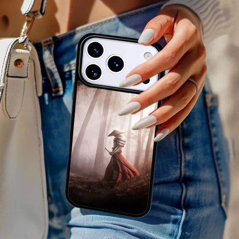 Japan Samurai Art Phone Case For iPhone 17 Air 14 15 13 12 Max Cover For Apple 14 15 16 16e 11 Pro Max Plus