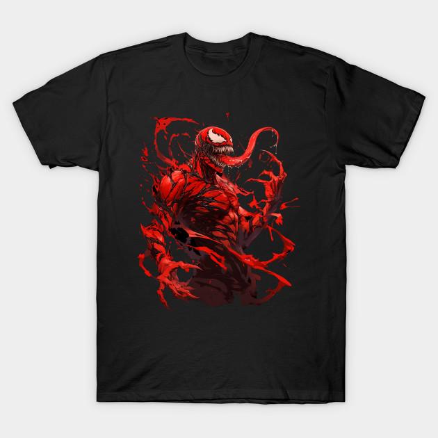 

Men Black Print T-shirt Carnage No-Cut Transfer Paper Print Cotton Tshirt S чорний