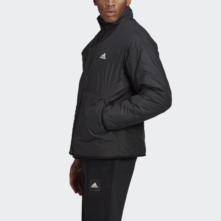 Adidas Sherpa Reversible Cotton Jacket With Logo Men Outerwear Medium-Hemp-Grey GF0051