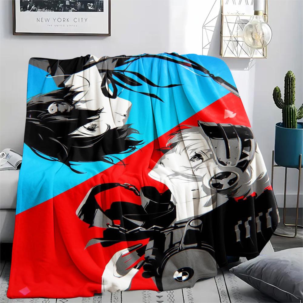 1PC Persona Print Flannel Blanket, High quality Comfortable for All Seasons, Home Decor, Warmth and Comfort, Perfect for Christmas Gifts106